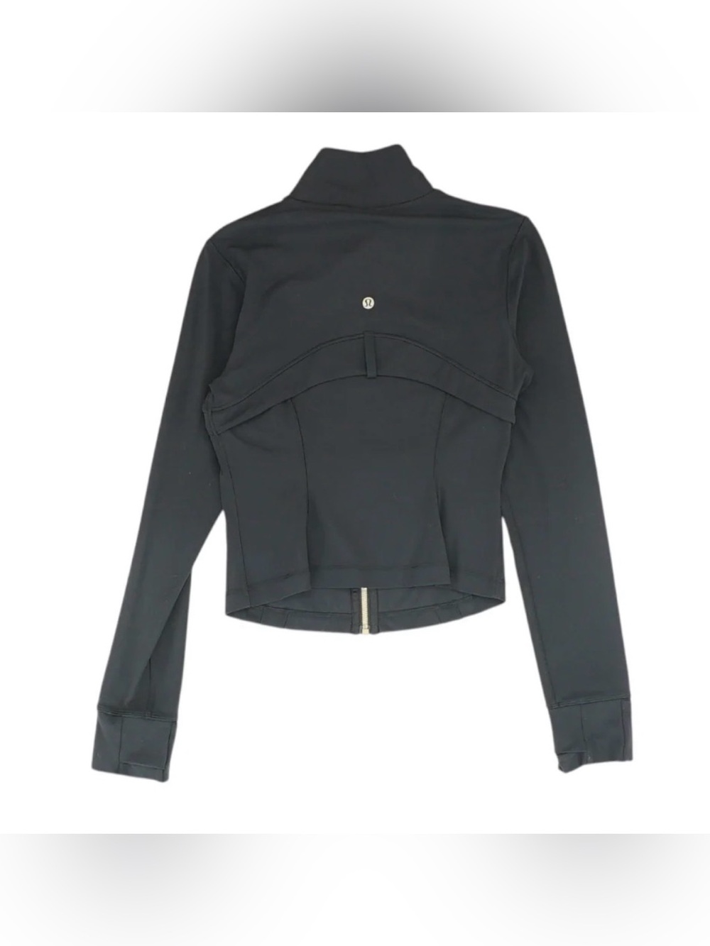 lululemon athletica Black Moto-Style Zip Jacket with Gold Accents - Picture 3 of 7